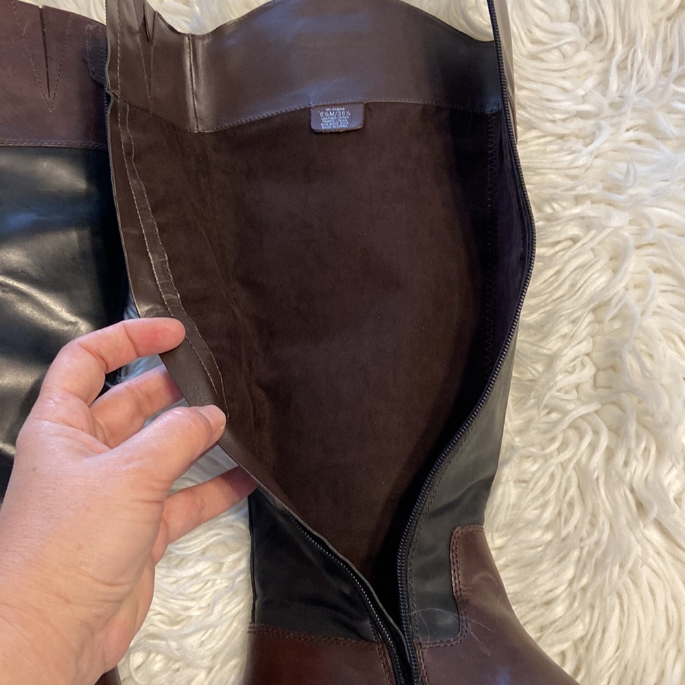 Vince Camuto Karen Equestrian Leather
Boot Brown & Black 6 1/2 M - Picture 14 of 17